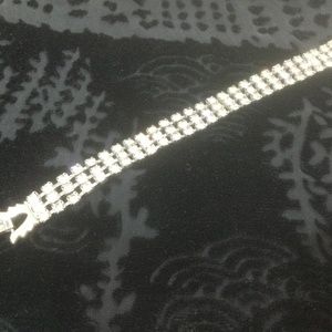 Art Deco rhinestone tennis bracelet